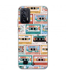 Funda para [ Oukitel C31 ] Dibujo Auténtico [ Cintas de Cassette ] de Silicona Flexible