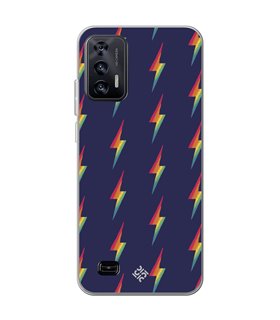 Funda para [ Oukitel C31 ] Dibujo Auténtico [ Rayos de Colores ] de Silicona Flexible