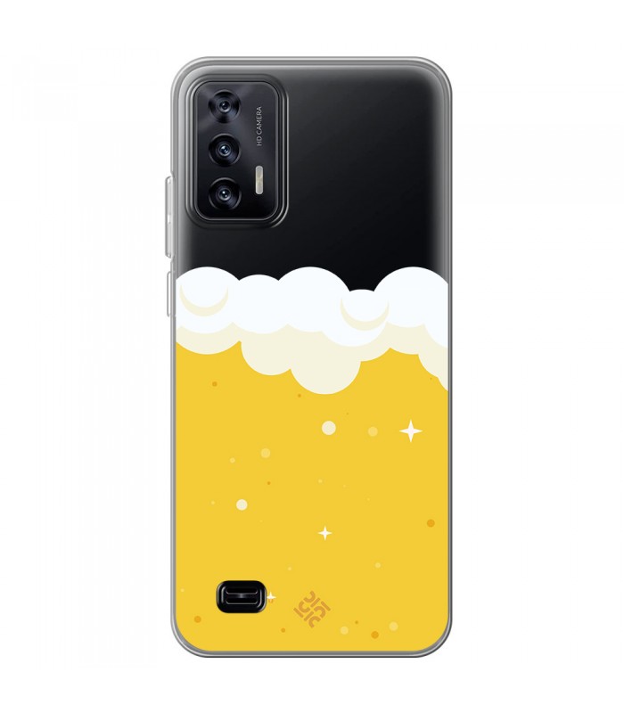 Funda para [ Oukitel C31 ] Dibujo Auténtico [ Cerveza ] de Silicona Flexible para Smartphone 