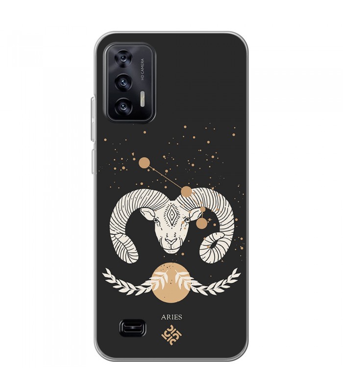 Funda para [ Oukitel C31 ] Dibujo Zodiaco [ Signo Zodiacal - Aries ] de Silicona Flexible para Smartphone 