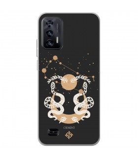 Funda para [ Oukitel C31 ] Dibujo Zodiaco [ Signo Zodiacal - Geminis ] de Silicona Flexible para Smartphone 