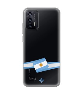 Funda para [ Oukitel C31 ] Bandera Paises[ Bandera Argentina ] de Silicona Flexible para Smartphone 