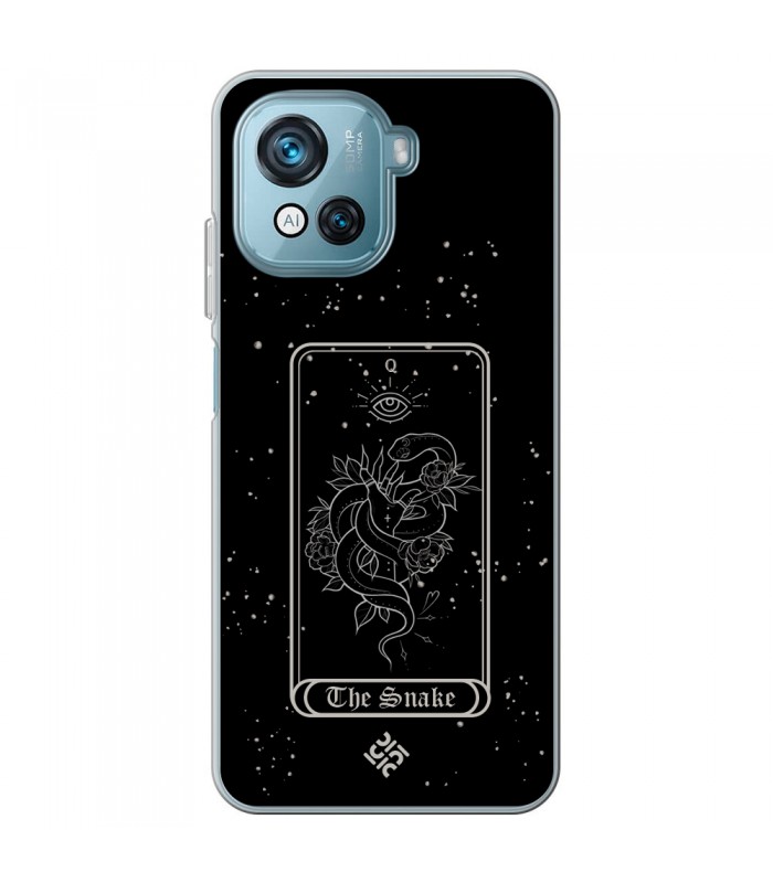 Funda para [ Blackview Oscal C80 ] Dibujo Esotérico [ Carta del Tarot - The Snake ] de Silicona Flexible