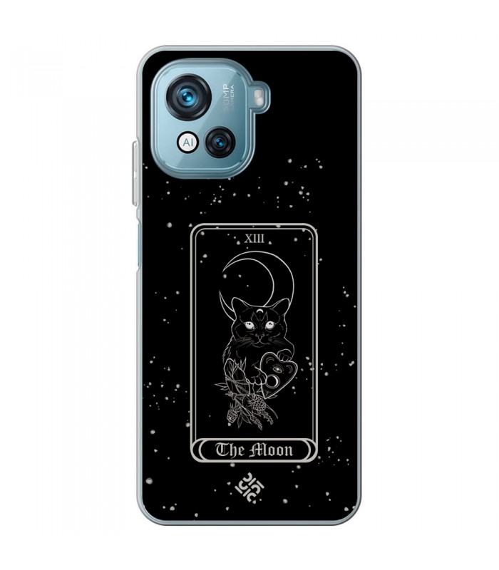 Funda para [ Blackview Oscal C80 ] Dibujo Esotérico [ Carta del Tarot - The Moon ] de Silicona Flexible