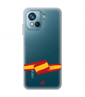 Funda para [ Blackview Oscal C80 ] Dibujo Auténtico [ Bandera España ] de Silicona Flexible para Smartphone