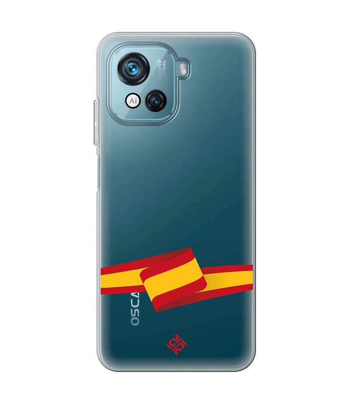 Funda para [ Blackview Oscal C80 ] Dibujo Auténtico [ Bandera España ] de Silicona Flexible para Smartphone