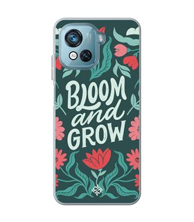 Funda para [ Blackview Oscal C80 ] Dibujo Frases Guays [ Flores Bloom and Grow ] de Silicona Flexible para Smartphone