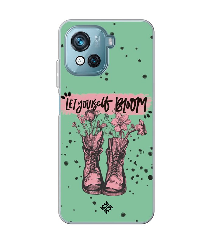 Funda para [ Blackview Oscal C80 ] Dibujo Frases Guays [ Botas Let Yourself Bloom ] de Silicona Flexible