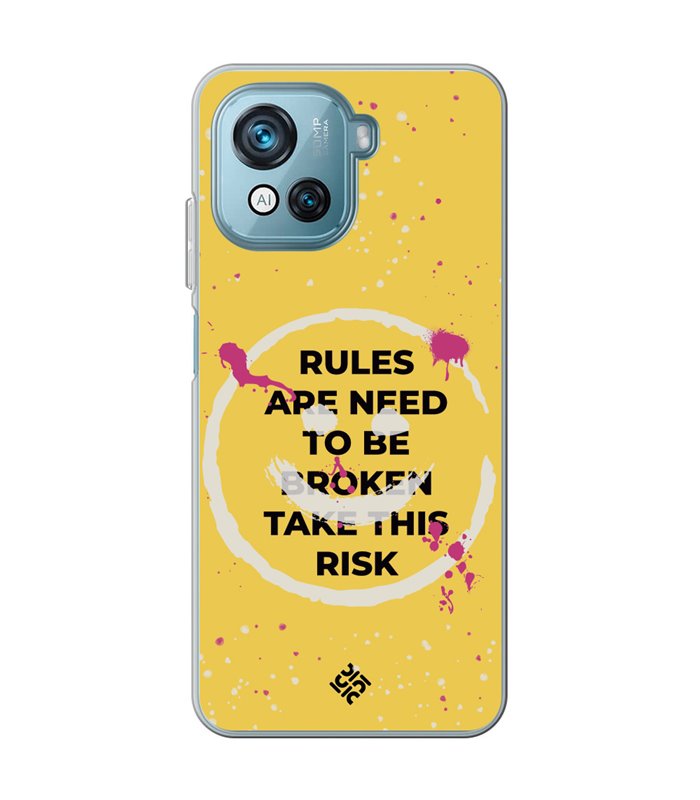 Funda para [ Blackview Oscal C80 ] Dibujo Frases Guays [ Smile - Rules Are Need  To Be Broken Take This Risk ] 
