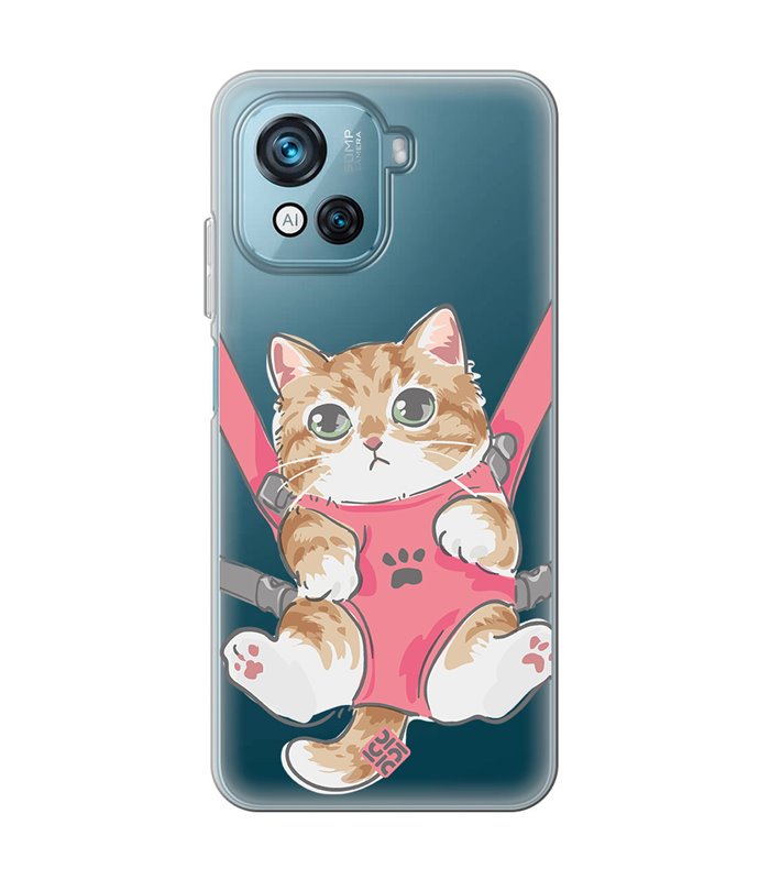 Funda para [ Blackview Oscal C80 ] Dibujo Mascotas [ Gatito Colgante ] de Silicona Flexible