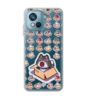 Funda para [ Blackview Oscal C80 ] Dibujo Mascotas [ Gatos en Cajas ] de Silicona Flexible para Smartphone 