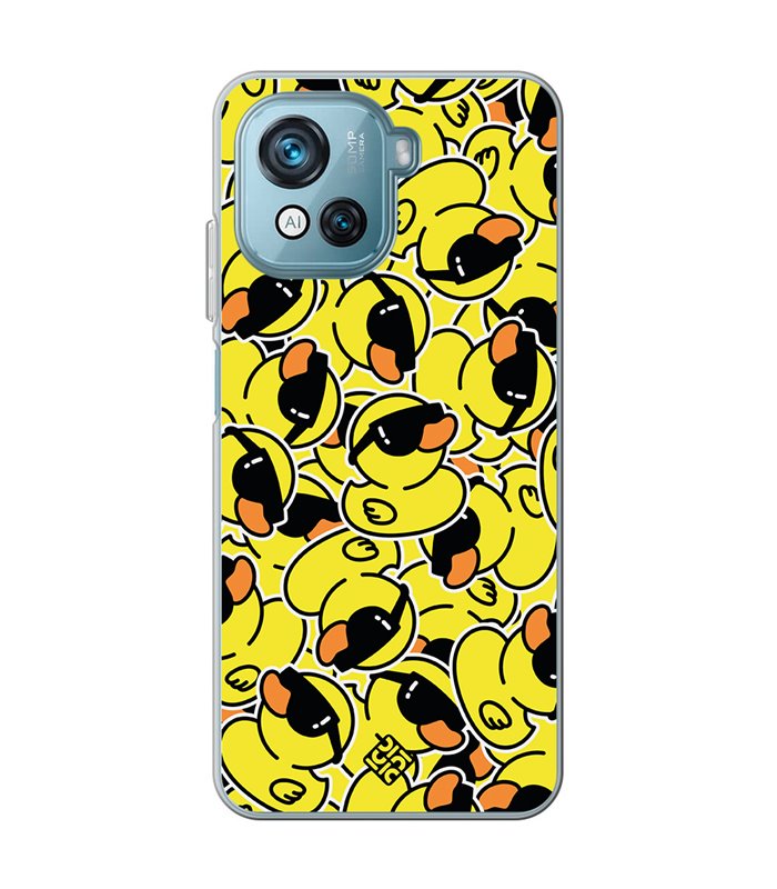 Funda para [ Blackview Oscal C80 ] Dibujo Mascotas [ Pegatinas Patito Cool ] de Silicona Flexible para Smartphone