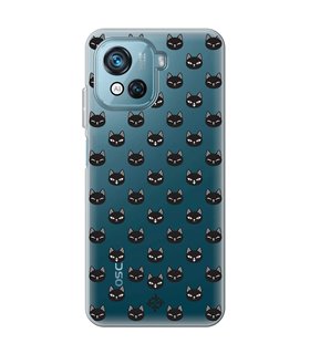 Funda para [ Blackview Oscal C80 ] Dibujo Mascotas [ Gato Negro ] de Silicona Flexible para Smartphone 