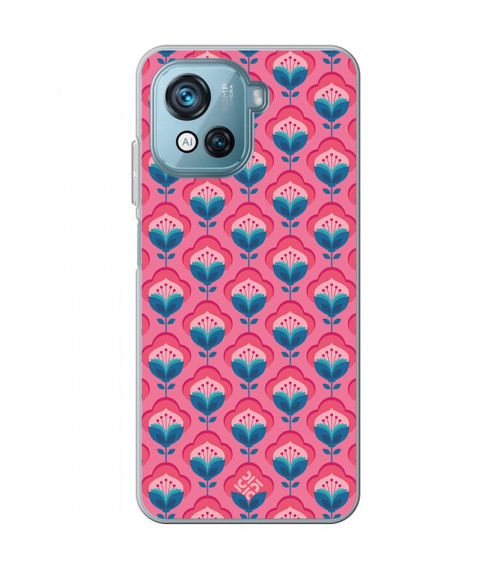 Funda para [ Blackview Oscal C80 ] Dibujos Retro [ Algodones Rosa - Caleidoscopio ] de Silicona