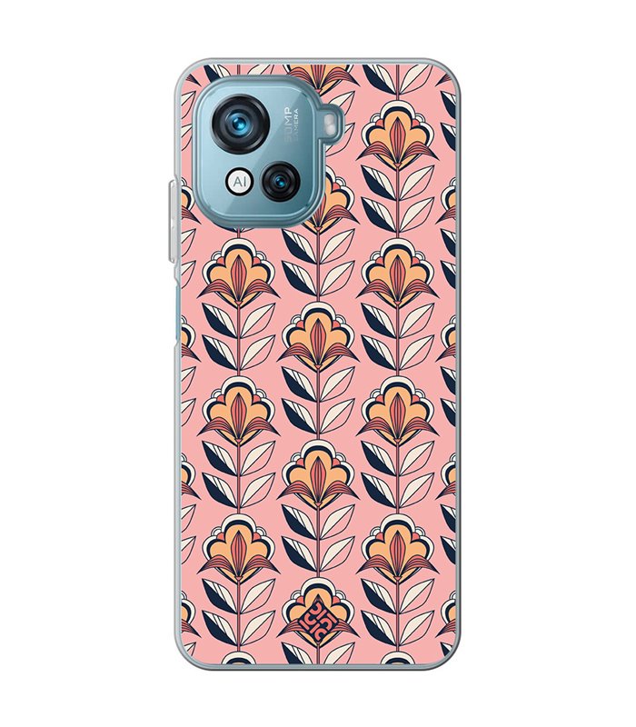 Funda para [ Blackview Oscal C80 ] Dibujos Retro [ Planta con Fondo Rosa - Retro ] de Silicona