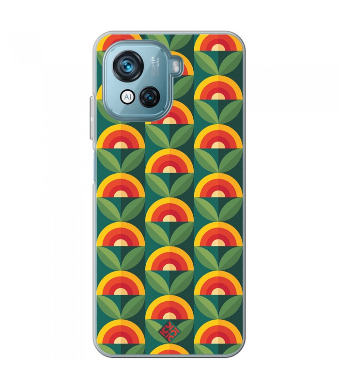 Funda para [ Blackview Oscal C80 ] Dibujos Retro [ Diseño Flor - Retro ] de Silicona Flexible