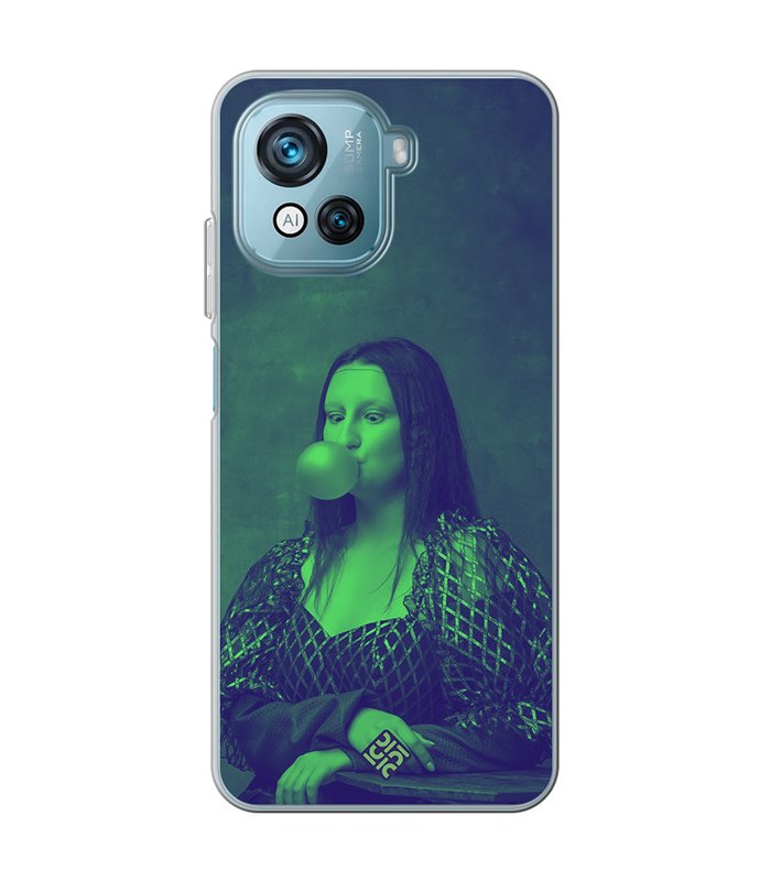 Funda para [ Blackview Oscal C80 ] Dibujo Auténtico [ Mona Lisa Moderna ] de Silicona Flexible para Smartphone 