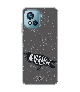 Funda para [ Blackview Oscal C80 ] Dibujo Auténtico [ Cuervo Never More ] de Silicona Flexible para Smartphone 