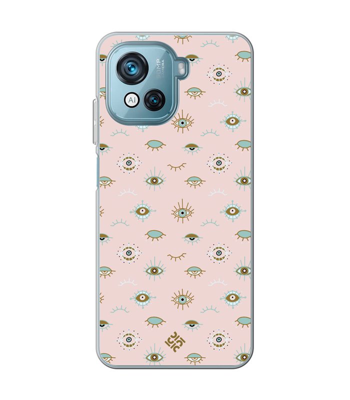 Funda para [ Blackview Oscal C80 ] Dibujo Auténtico [ Ojo de Hamsa Colores Pastel ] de Silicona