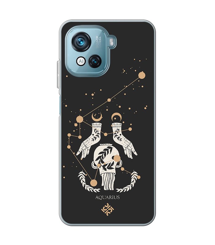 Funda para [ Blackview Oscal C80 ] Dibujo Zodiaco [ Signo Zodiacal - Acuario ] de Silicona Flexible para Smartphone 