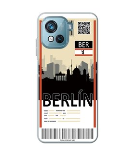 Funda para [ Blackview Oscal C80 ] Billete de Avión [ Berlín ] de Silicona Flexible para Smartphone 