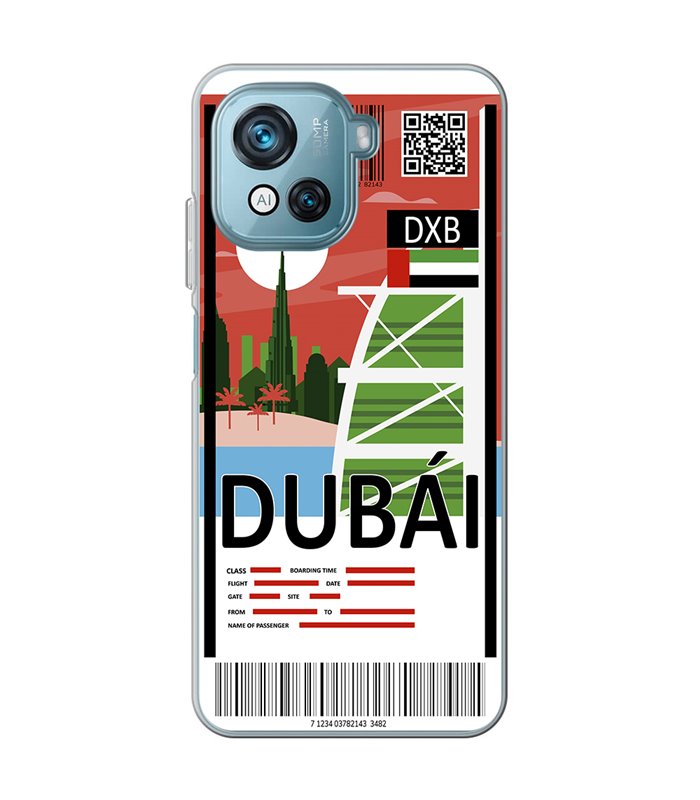 Funda para [ Blackview Oscal C80 ] Billete de Avión [ Dubái ] de Silicona Flexible para Smartphone 