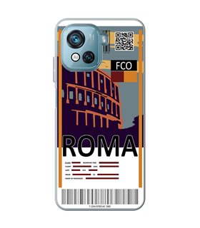 Funda para [ Blackview Oscal C80 ] Billete de Avión [ Roma ] de Silicona Flexible para Smartphone 