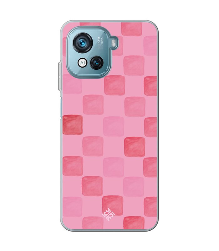 Funda para [ Blackview Oscal C80 ] Color del Año Magenta [ Checkerboard Magenta - Patrón de Cuadrados - Estilo Acuarela ] 