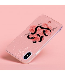 Funda para [ Xiaomi Redmi Note 12 Pro 5G ] Dibujo Esotérico [ Tentación Floral - Rosas con Serpientes ] de Silicona Flexible