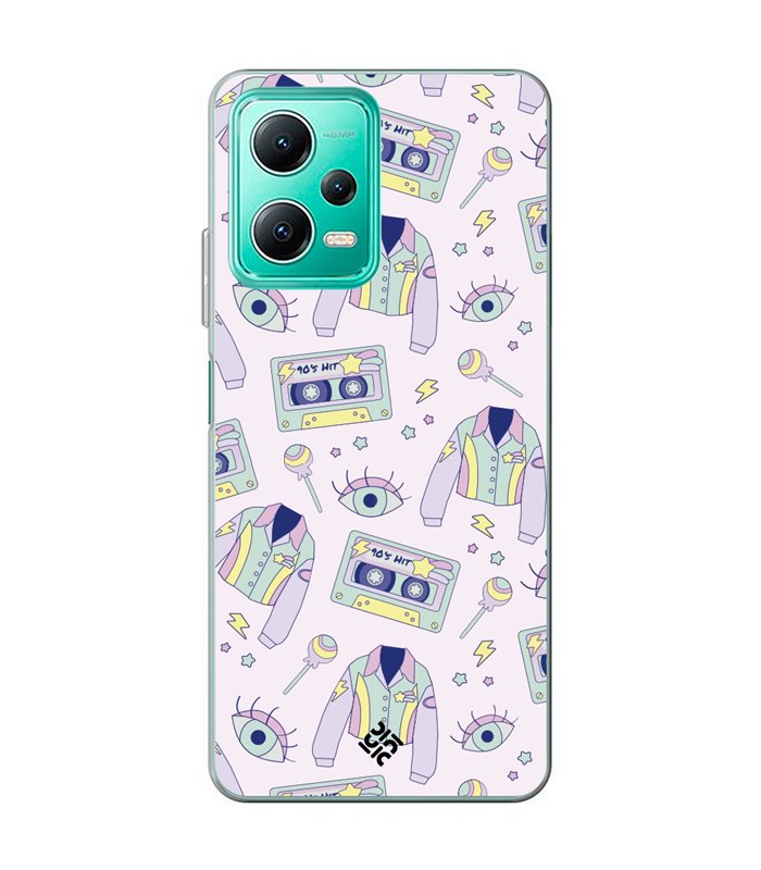 Funda para [ Xiaomi Redmi Note 12 5G ] Dibujo Cute [ Chaqueta Retro de Color Pastel Años 90 ] de Silicona Flexible