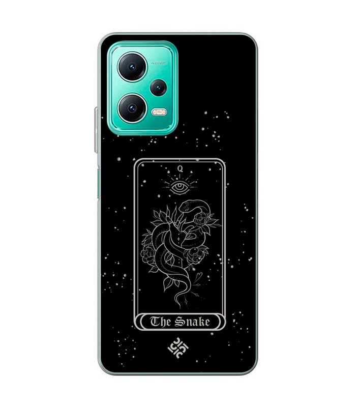 Funda para [ Xiaomi Redmi Note 12 5G ] Dibujo Esotérico [ Carta del Tarot - The Snake ] de Silicona Flexible