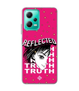 Funda para [ Xiaomi Redmi Note 12 5G ] Dibujos Frikis [ Chica Manga Reflected Truth ] de Silicona Flexible para Smartphone
