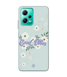 Funda para [ Xiaomi Redmi Note 12 5G ] Dibujo Frases Guays [ Margaritas Good Vibes ] de Silicona Flexible