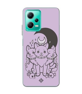 Funda para [ Xiaomi Redmi Note 12 5G ] Dibujo Gotico [ Cute Cancerbero ] de Silicona Flexible para Smartphone 