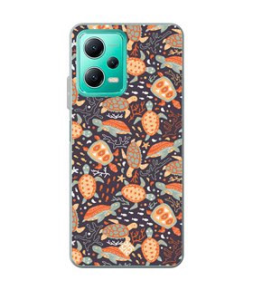 Funda para [ Xiaomi Redmi Note 12 5G ] Dibujo Mascotas [ Estampado de Tortugas ] de Silicona