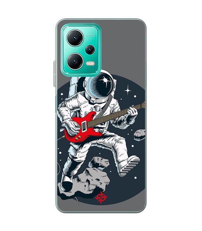Funda para [ Xiaomi Redmi Note 12 5G ] Diseño Música [ Guitarrista Espacial ] de Silicona Flexible