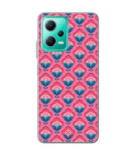 Funda para [ Xiaomi Redmi Note 12 5G ] Dibujos Retro [ Algodones Rosa - Caleidoscopio ] de Silicona