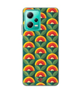 Funda para [ Xiaomi Redmi Note 12 5G ] Dibujos Retro [ Diseño Flor - Retro ] de Silicona Flexible