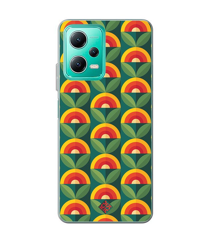 Funda para [ Xiaomi Redmi Note 12 5G ] Dibujos Retro [ Diseño Flor - Retro ] de Silicona Flexible