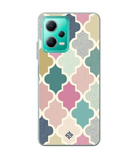 Funda para [ Xiaomi Redmi Note 12 5G ] Dibujo Tendencias [ Diseño Azulejos de Colores ] de Silicona Flexible 