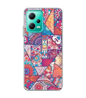 Funda para [ Xiaomi Redmi Note 12 5G ] Dibujo Auténtico [ Mosaico Vidriera Mandala ] de Silicona Flexible