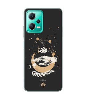 Funda para [ Xiaomi Redmi Note 12 5G ] Dibujo Zodiaco [ Signo Zodiacal - Libra ] de Silicona Flexible para Smartphone 