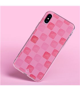 Funda para [ Xiaomi Redmi Note 12 5G ] Color del Año Magenta  Checkerboard Magenta - Patrón de Cuadrados - Estilo Acuarela 