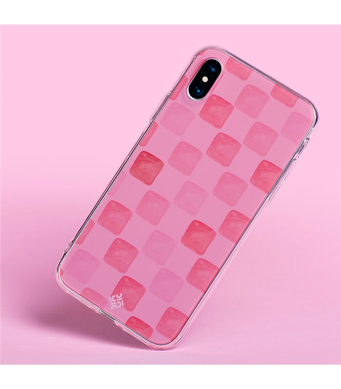 Funda para [ Xiaomi Redmi Note 12 5G ] Color del Año Magenta  Checkerboard Magenta - Patrón de Cuadrados - Estilo Acuarela 