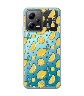 Funda para [ POCO X5 5G ] Dibujo Auténtico [ Limones ] de Silicona Flexible para Smartphone