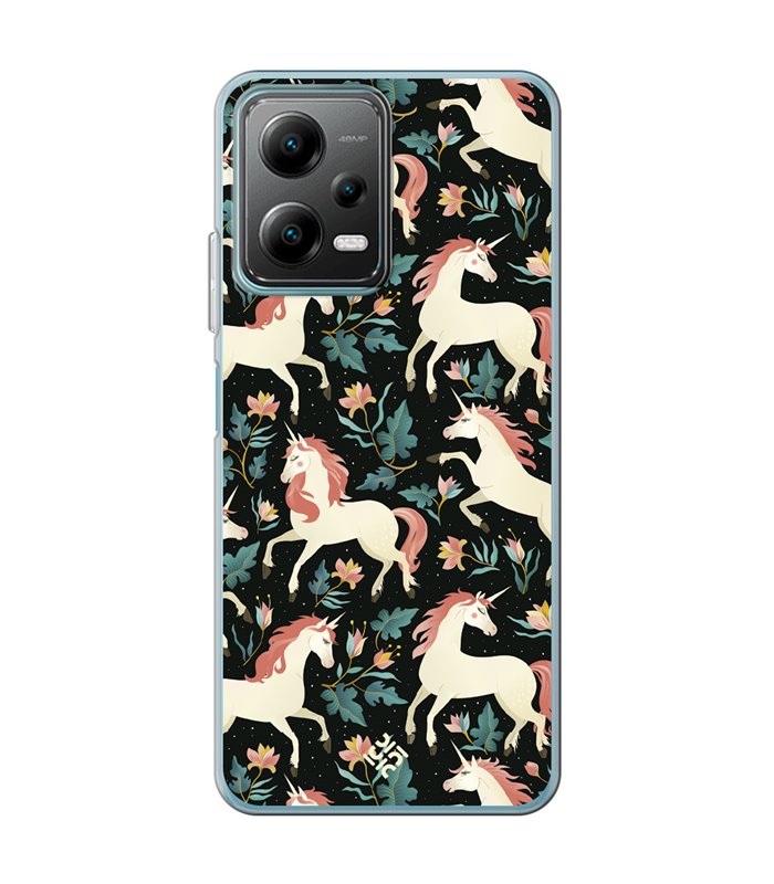 Funda para [ POCO X5 5G ] Dibujo Cute [ Fantasia de Unicornios ] de Silicona Flexible para Smartphone