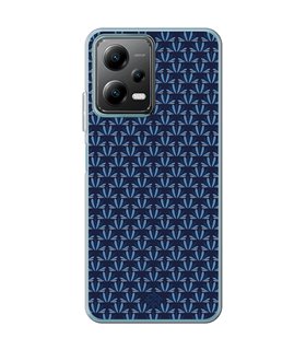 Funda para [ POCO X5 5G ] Dibujo Japones [ Patron Abstracto Loto Azul ] de Silicona Flexible 