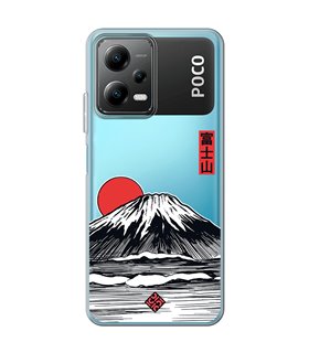 Funda para [ POCO X5 5G ] Dibujo Japones [ Monte Fuji ] de Silicona Flexible para Smartphone 