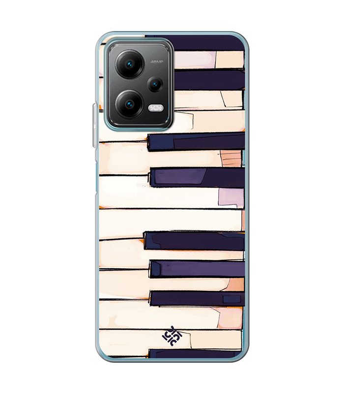 Funda para [ POCO X5 5G ] Diseño Música [ Teclas de Piano ] de Silicona Flexible