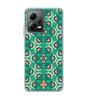 Funda para [ POCO X5 5G ] Dibujos Retro [ Algodones Verdes - Caleidoscopio ] de Silicona